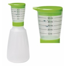 FINO Style Alginate Mixer Water Measuring Dosing Bottle 400ml - Squeeze Type with SCOOP and ML Measure Lines - 1pc